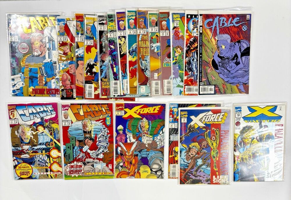 Cable Marvel Comics Book Lot, X-Force, X-Factor Modern Age EUC Vintage